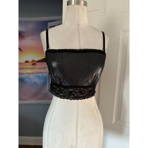 Victoria’s Secret bralette bandeau convertible metallic shimmer black Large - Picture 1 of 4
